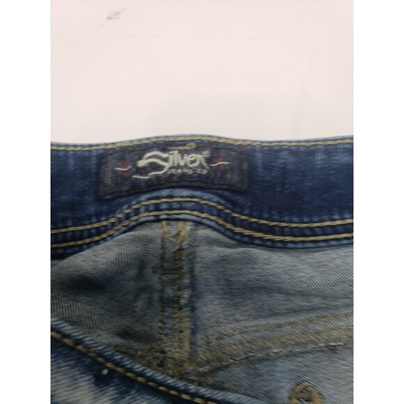 Silver Jeans Co. Elyse Skinny Ankle Size W25/L27 Medium Wash Denim Blue Jeans - Picture 3 of 16